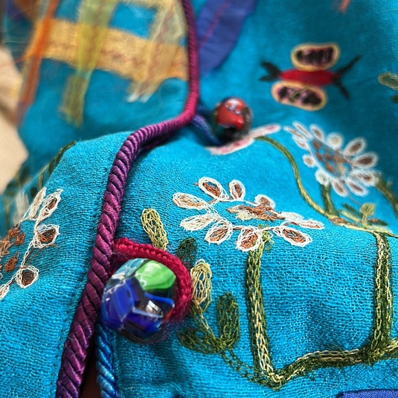 Vintage Julia Kim 100% silk floral jacket blazer - Picture 6 of 6